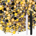 ASTARON 50g Mix Flatback Rhinestones Half Pearls by ASTARON