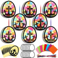Eersida 32 Sets Easter Egg Cross Suncatchers Craft Kit, He is Risen DIY by Eersida