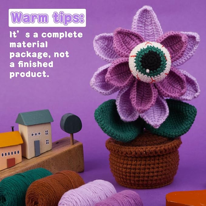 kgxulr Crochet Kit, Big-Eyed Knitting Kit - Image 5