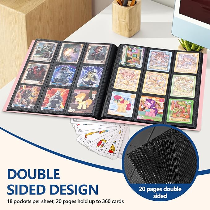 Card Binder, EDUDIIU 9 Pockets Premium Trading Card Binders, Cards Collection - Image 4