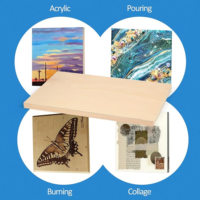 Falling in Art 2 Pack 11x17 Unfinished Birch Wood Panels Kit - Image 2