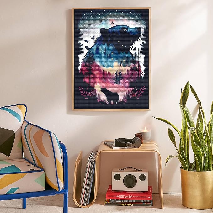 Offito Bear Diamond Art Kits for Adults, Forest Polar Bear Diamond Painting - Image 3