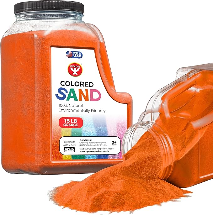 Hygloss Colored Sand for Crafts - 15 lb Bottle by HyglossProductsInc