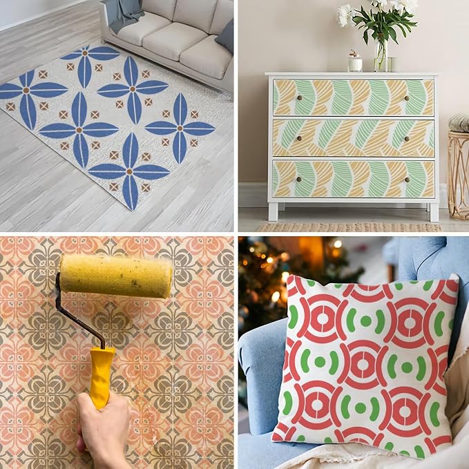 Wall Stencils for Painting Large Pattern, Exquisite Geometric Designs for Wall - Image 3