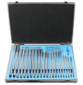 Accusize Industrial Tools 29 Pc Set 1/16 to 1/2 inch by 1/64 in HSS M2 Premium Chucking Reamers, Straight Flute, Aluminum Case, 5528-SF00