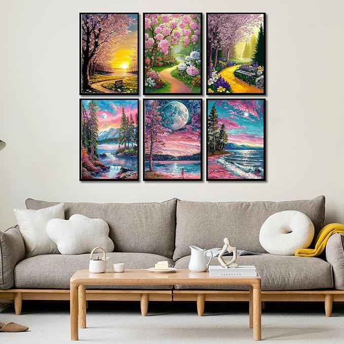 Leatrice 6 Pack Landscape Diamond Painting Kits - Image 5