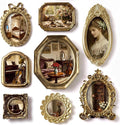Lineshading 8 Pcs Picture Gold Vintage Gallery Wall Frame Set Antique Resin by Lineshading