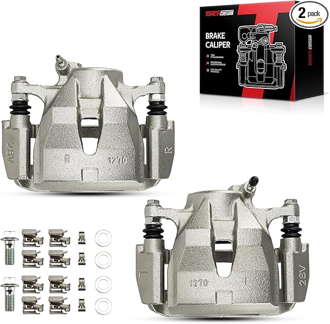 Torchbeam Front Brake Calipers Set for Toyota 2009-2018 RAV4 2.5L, Toyota 2006-2012 RAV4 3.5L, Toyota 2006-2008 RAV4 2.4L, Front Left and Front Right Calipers Replace # 19B3194+19B3195