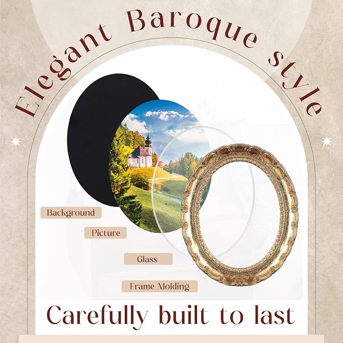 Wonderjune 7 Pcs Vintage Picture Frames Set - Image 3