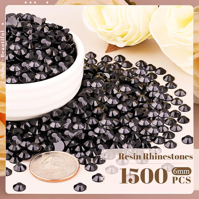1500PCS 6mm Resin Rhinestones Bulk - Image 2