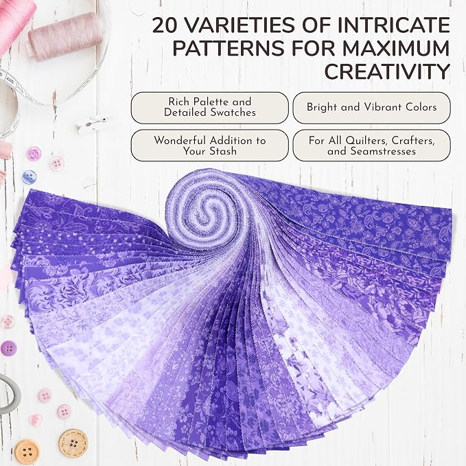 Tinyspool & Co.'s Twirlie Roll 40 Precut Quilting Fabric Strips - Image 4