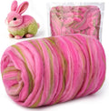 Wool Roving 7.02oz Colored Natural Needle Felting Wool Bulk by yizzvb