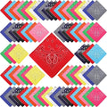 100 Pack Bandanas Unisex Paisley Bandanas Bulk Multi Purpose Cowboy Head Wrap by Handepo