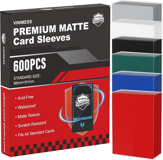 600 Pack MTG Card Sleeves, Matte Card Sleeves, Tear Resistant Card Protectors 6 by Unknown