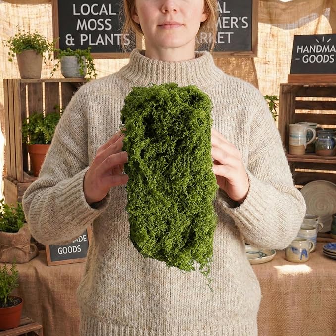 USMOLA Fake Moss Mat, Artificial Moss Table Runner - Image 3