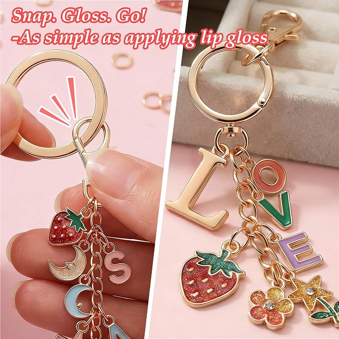 Lemosyu 271Pcs Keychain Making Kit Charms - Image 7