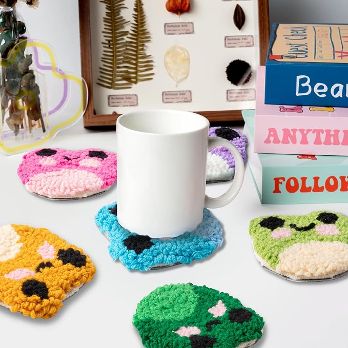 WATINC Frog Punch Needle Coaster Kit - Image 5