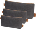 Canvas Zipper Pouch, 3 Pack Small Tool Pouch Organizer, Heavy Duty 16OZ Waxed Canvas Mini Zipper Bag Pouch, 5.7/6.7/12.3 Inch Tool Multipurpose Water Resistant Storage Pouches