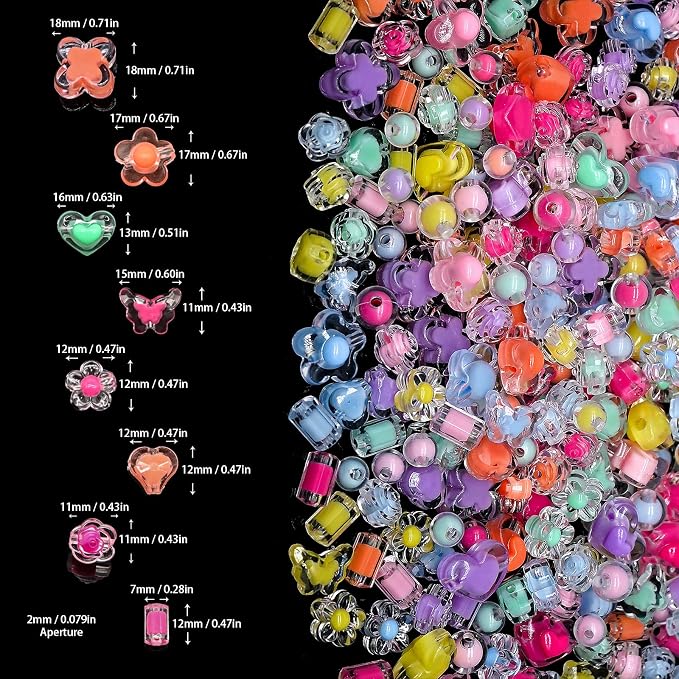 200g+ Candy Bulk Assorted Cute Kandi Beads - Image 2