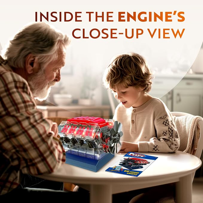 Playz V8 Combustion Engine Model Kit that Runs - Image 8