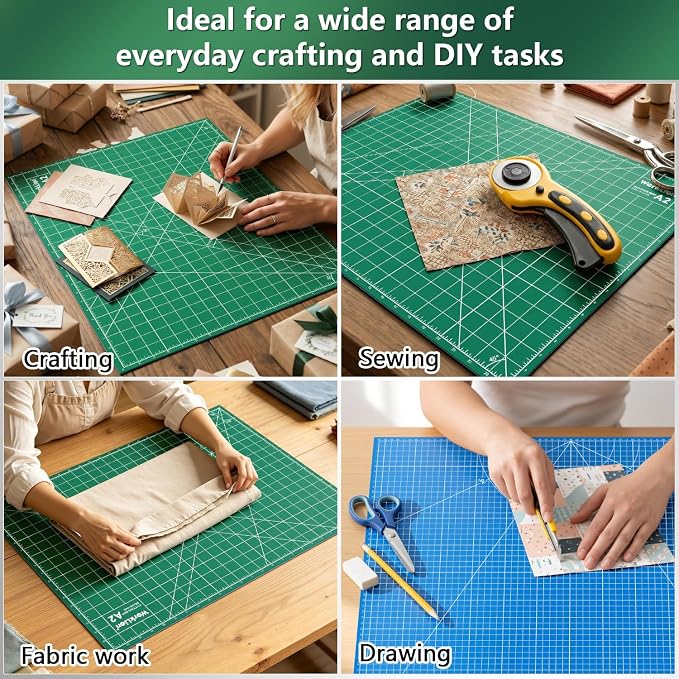WORKLION 18'' x 24'' Large Self Healing PVC Cutting Mat, Double Sided, Gridded - Image 6