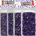 30200Pcs Purple Rhinestones for Bedazzling, 5mm Flatback Gems Bedazzled Kit by Worthofbest