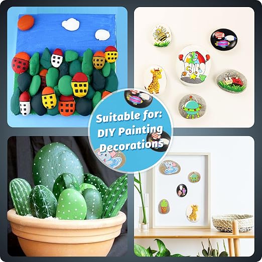 DALTACK 15 Pcs Large Rocks for Painting, Natural River Rocks, Flat River Rocks - Image 5