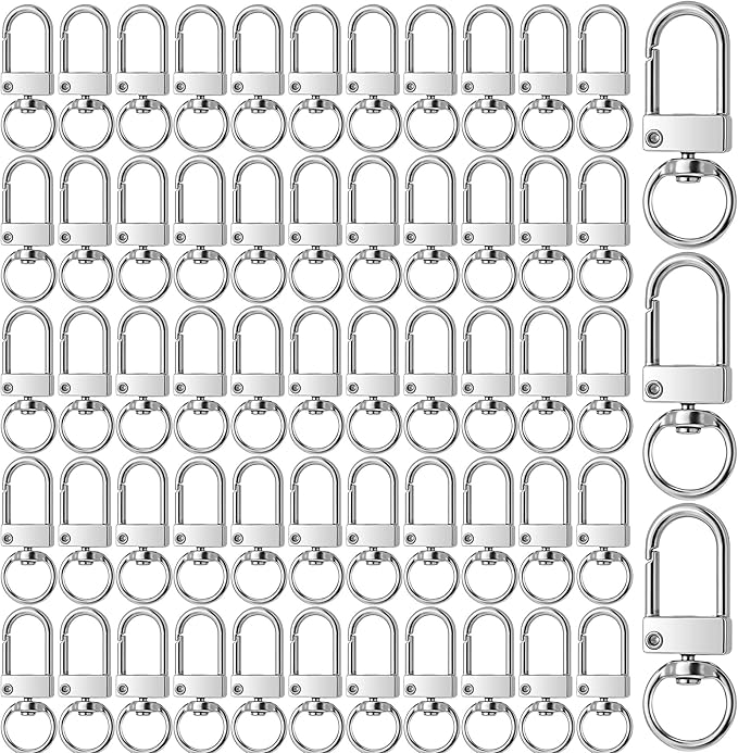 KJML DIY Keychain clip 60pcs Swivel Snap Lobster Claw Keychain Clasps Lanyard by KJMLDIY