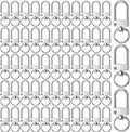 KJML DIY Keychain clip 60pcs Swivel Snap Lobster Claw Keychain Clasps Lanyard by KJMLDIY