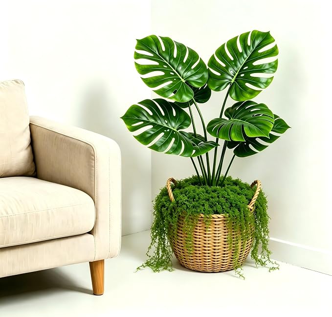 Fake Green Moss for Potted Plants, Artificial Moss for Crafts Indoor, DIY Table - Image 2