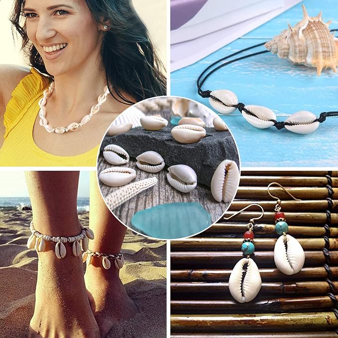100Pcs Cowrie Shell Beads, Summer Beach Cowrie Shells - Image 7