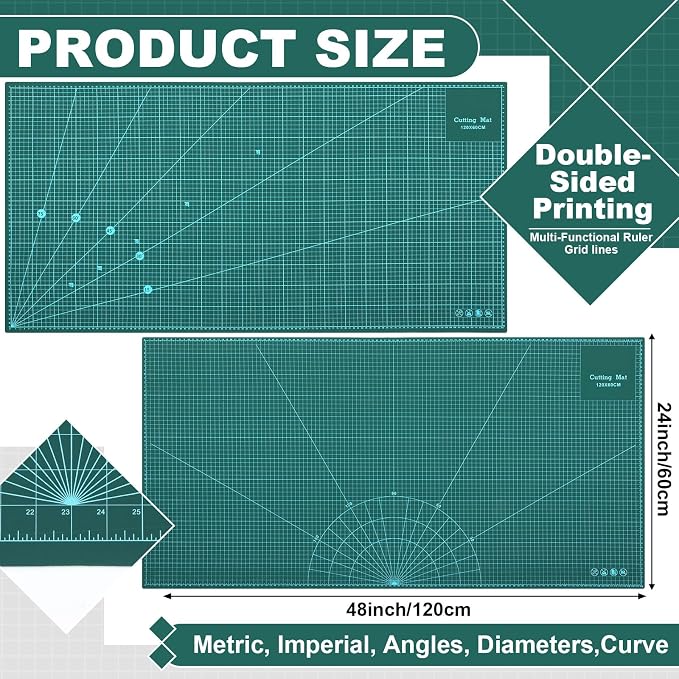 Pangda 24 x 48 in Large Self Healing Cutting Mat Extra Thick Double Sided - Image 2
