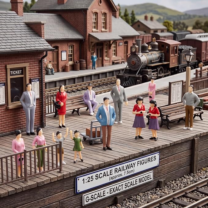 Namalu 140 Pcs 1: 25 Scale Miniature People Figurines Tiny Painted Model Train - Image 3