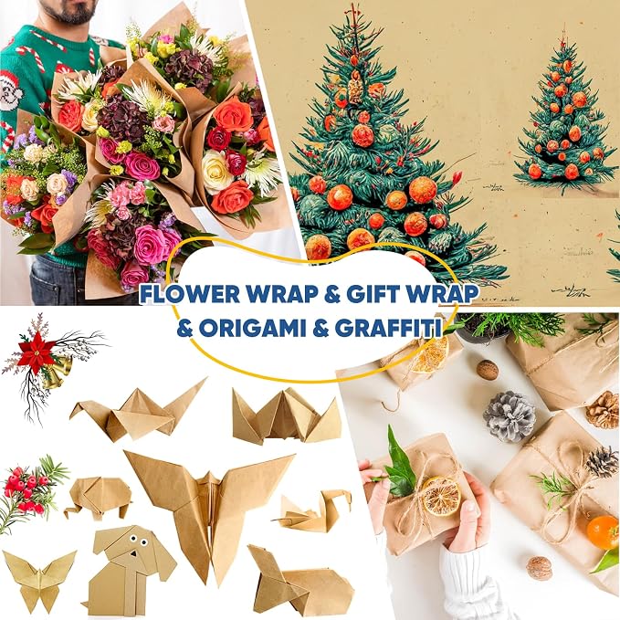 18"x3600" Brown Craft Paper Roll, Bulletin Board Banner Construction Kraft Paper - Image 5