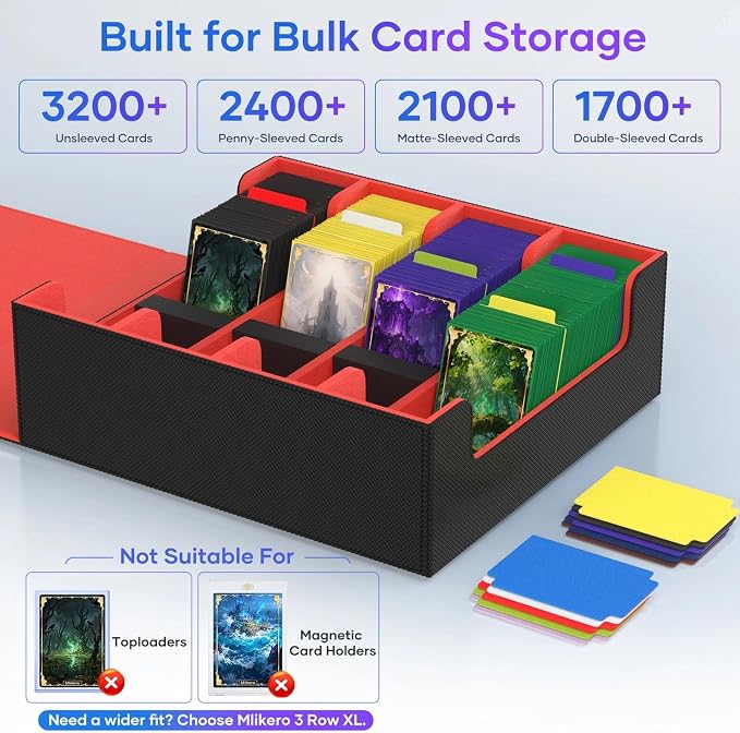 Mlikero Trading Card Storage Box, Bulk Card Storage - Image 3