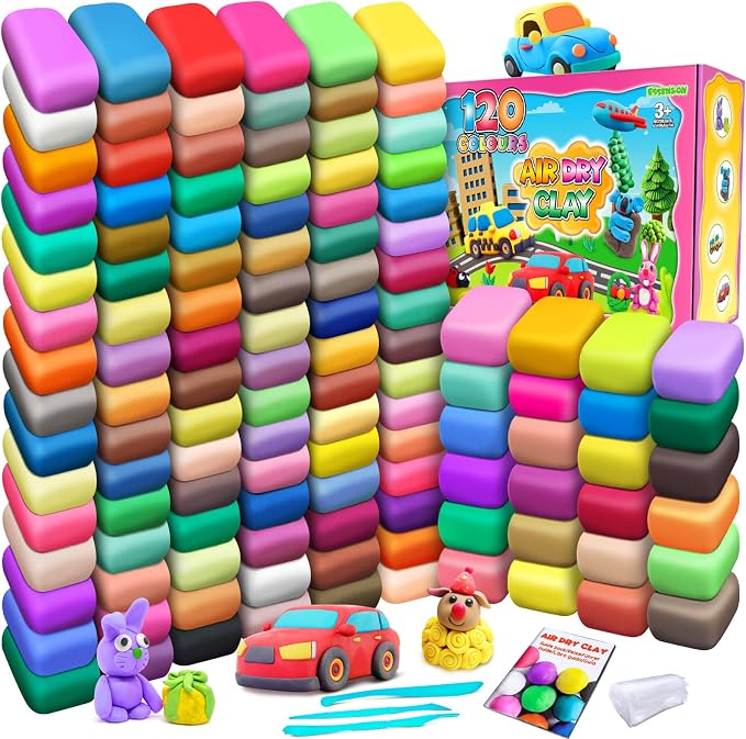 ESSENSON Air Dry Clay, 120 Colors, Modeling Clay by ESSENSON
