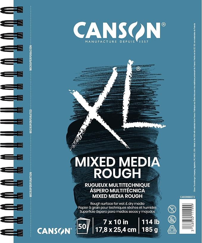 Canson XL Series Mixed Media Pad, Rough Texture, Side Wire, 7x10 inches by Unknown
