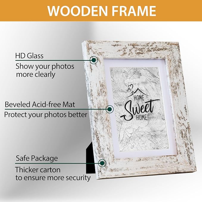 Califortree Rustic White 5x7 Picture Frame - Image 7