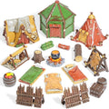 Warmtree 17 Pcs Camp Terrain Building Set, Terrain Scenery by Warmtree