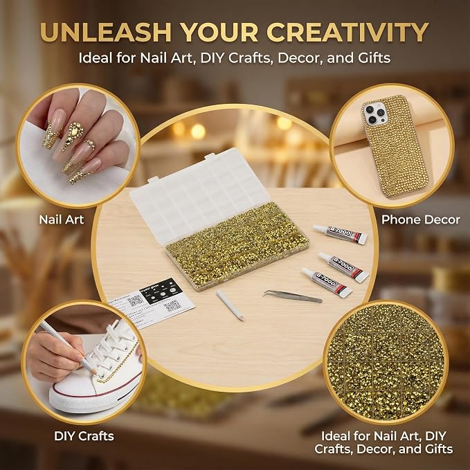 36000Pcs Metallic Gold Rhinestones - Image 6
