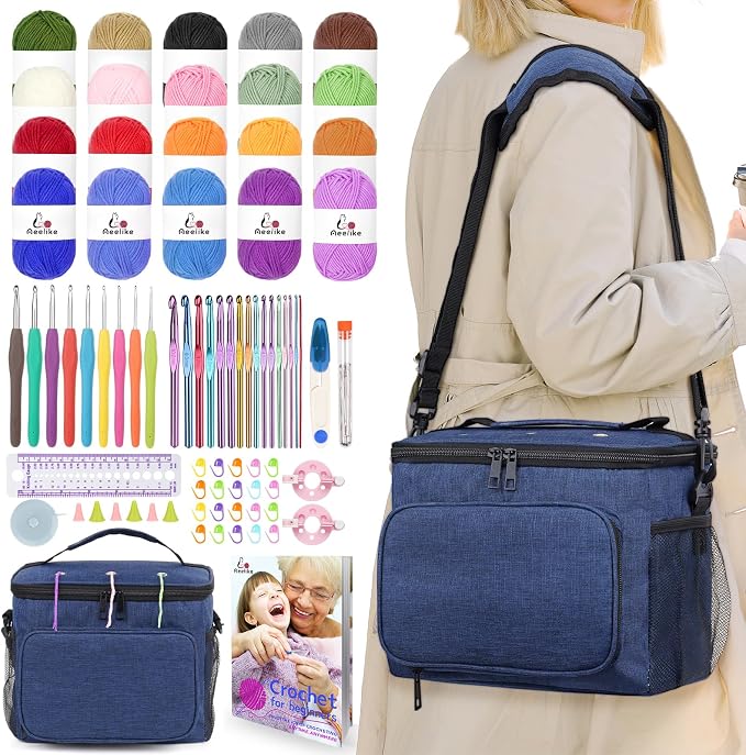 Aeelike Complete Beginner Kit 87PCS, Crochet Kit - Image 9