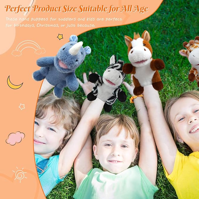 6 Pcs Animal Hand Puppets for Kids - Image 3