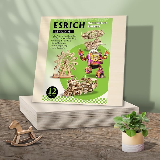 12 Pack Basswood Sheets 1/8x12x12 Inch - Image 8