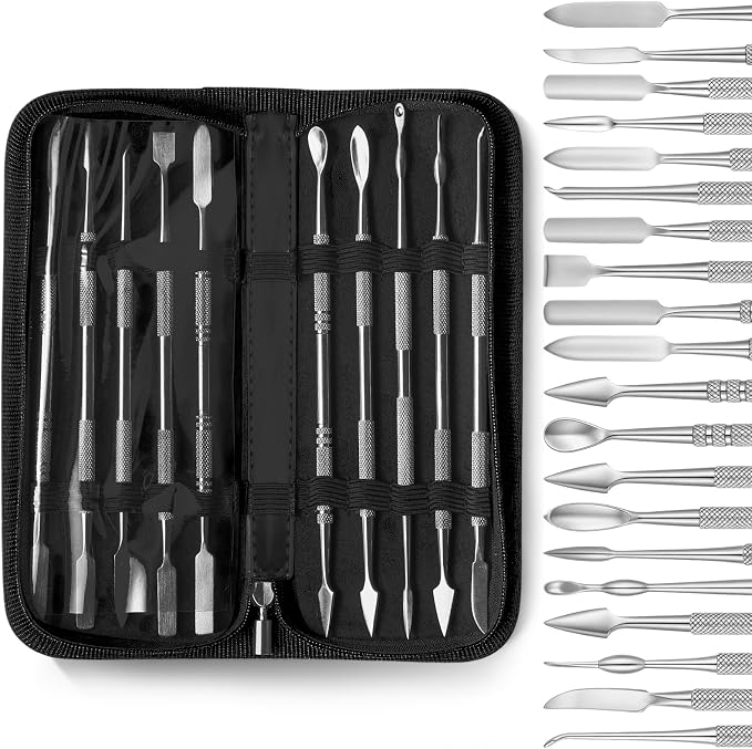 Honoson 10 Pcs Miniature Sculpting Tools Set Mini Stainless Steel Double-Headed by Honoson
