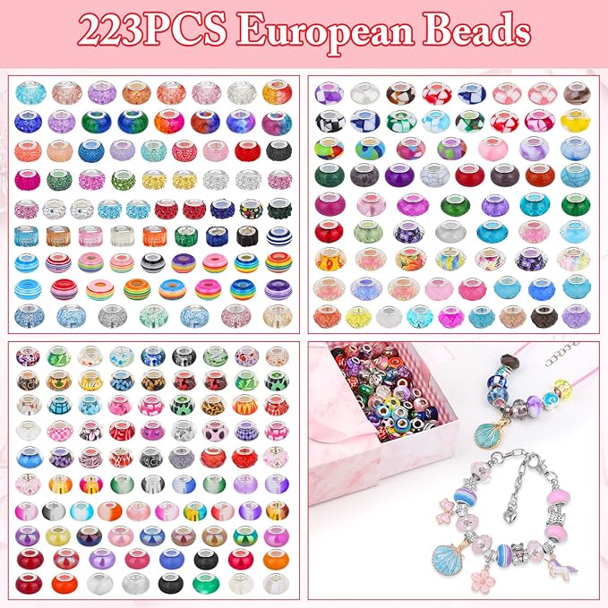 Cludoo Large Hole Glass Beads for Jewelry Making - Image 3
