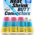 Heat Shrink Butt Connectors Kit - Waterproof Electrical Terminals Splice Crimp - Wire Connectors Set With 380Pcs