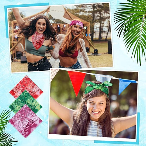 100 Pack Bandanas Unisex Paisley Bandanas Bulk Multi Purpose Cowboy Head Wrap - Image 2