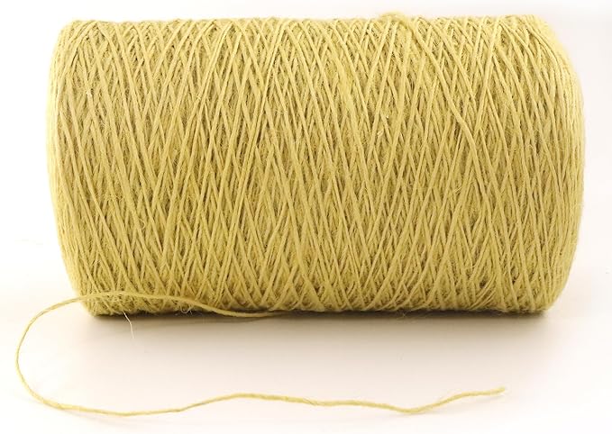 1mm x 5000 Feet Yellow Jute Rope, Twine for Gardening Tomato Climbing Plant Tie Floristry Crafts Gift Wrapping Packing Decor