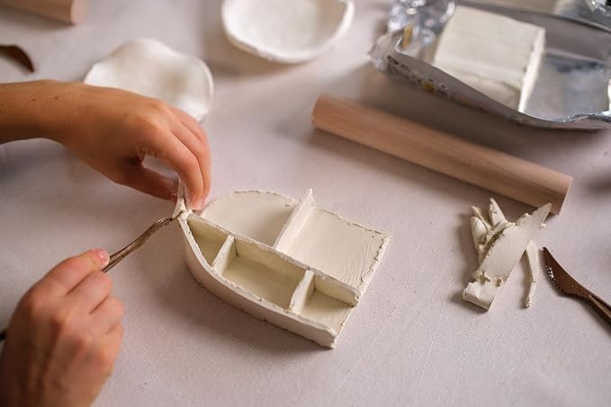 Jovi - Air Dry Clay Set, 5 White and 2 Terracotta 1.1 lb Bars + 20 Tools | - Image 7