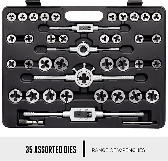 Segomo Tools Metric & SAE 261 Piece HSS Drill Thread Repair Kit & 110 Piece Tap & Die Tool Set Bundle - THREAD261-110SAE